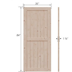 Barn Door K-Frame Pre-Drilled Ready to Assemble with size 36in x 84in