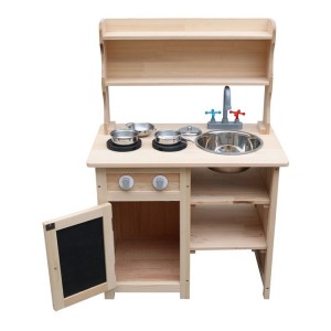 New Fashion Design for Kitchen Pretend Play - Wood Kitchen Toy Play set mud kitchen with sink – Zhangping