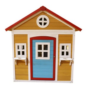 Wooden Cubby House With Flower Planter