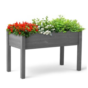 تخت باغ مرتفع برای کاشت مستطیل شکل سبزیجات در فضای باز