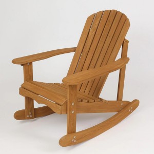 Outdoor Rocking Chair Foldable Canadian Hemlock Wood Patio Adirondack Rocker