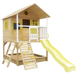 Cubby House With Slide For Children