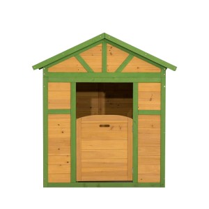 Outdoor garden kid’s backyard Play Coffee House Wooden Cubby Playhouse with Window