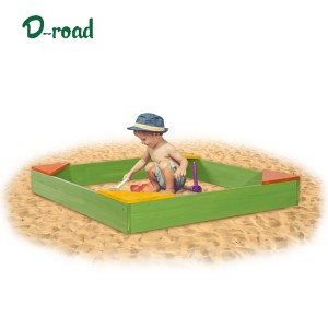 Sandpit Wooden kids Square Sandbox mo le Fa'atau