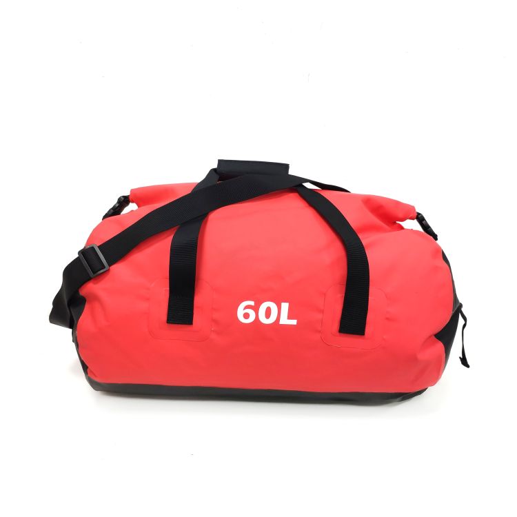 60L red PVC waterproof duffel bag