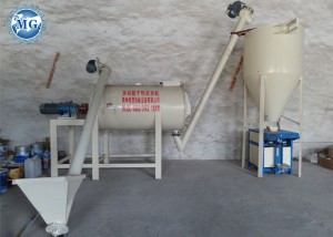 Majhna naložba 3-4T/H Preprosta linija za proizvodnjo suhe malte
