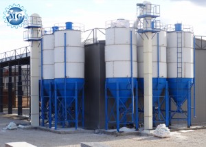 Silo de almacenamento de materias primas silo de almacenamento de cemento 60T 100T-tipo atornillado para exportación