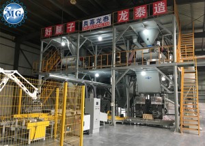 Cina téhnologi panganyarna pinuh témbok pabrik putty mortir otomatis