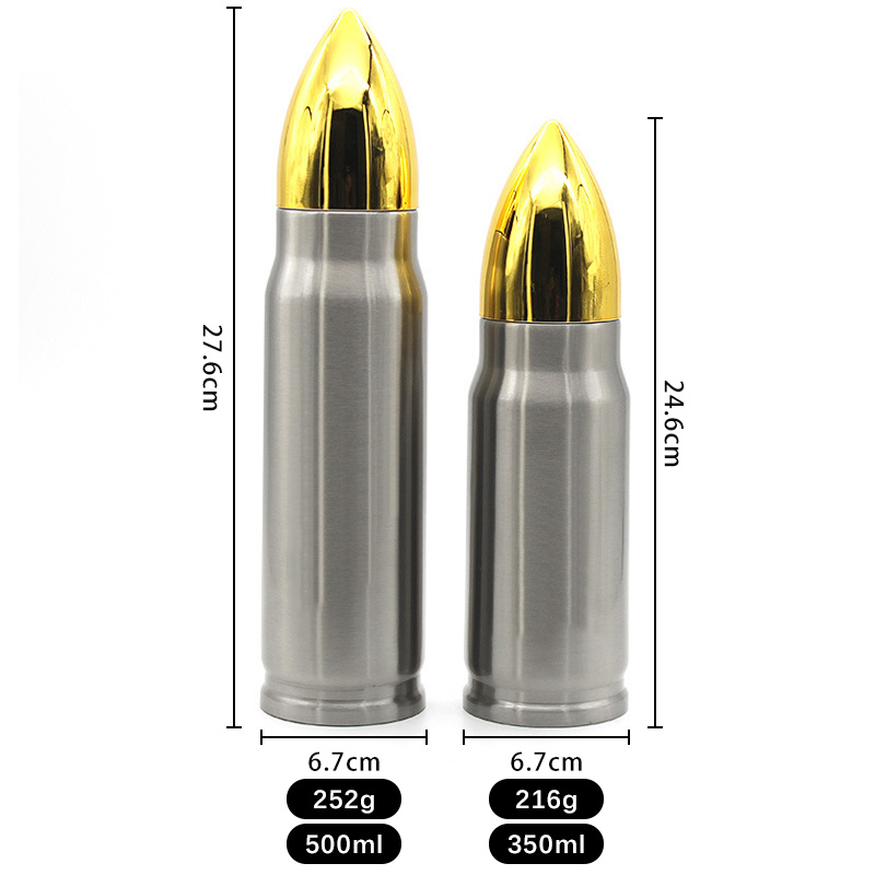 Shotgun Shell Bullet Shaped Vacuum Rocket Shaped Bullet Water Bottle -  China  Hot-Selling and Coffee Cup price