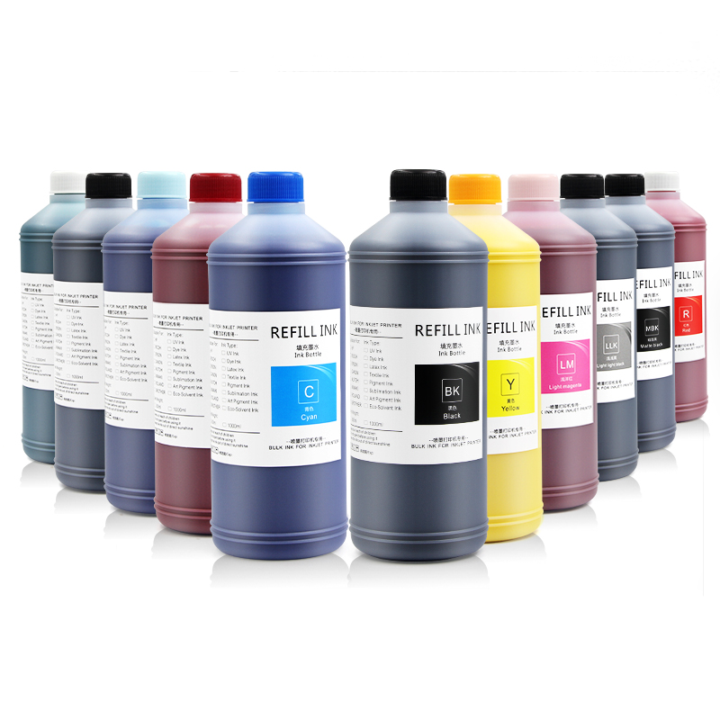 1000 ml/Fles 11 Kleuren Nieuwe Verbeterde Universele Refill Pigment Inkt Voor Epson Inkjet Printer 7910 9910 7900 9900