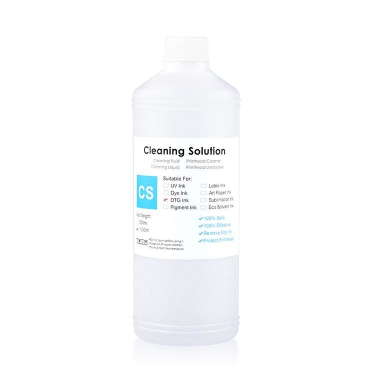 DTG Çareseriya Paqijkirinê Textile Pigment Ink Cil û Serê Çapkirinê Paqijkirina Liquid Capping Station Cleaning Fluid DTG Ink Cleaner