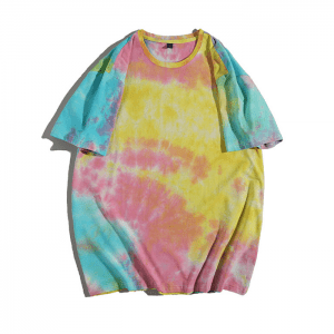 Großhandelspreis 2022 2023 New Summer Tie Dye High Street T-Shirt T Ins Pullover Kurzarm Rundhalshemd Männer T-Shirt