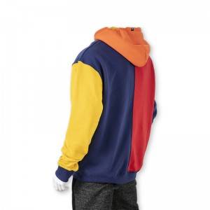 Чоловічий барвистий пуловер худі з принтом і вишивкою