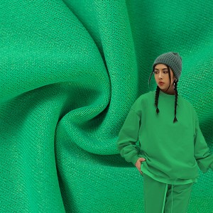 කර්මාන්තශාලා සැපයුම Hoodie Sweatshirt Twill Terry Fleece Fabric සෑදීම සඳහා 100% පොලියෙස්ටර් ප්‍රංශ ටෙරී ගෙතුම් රෙදි