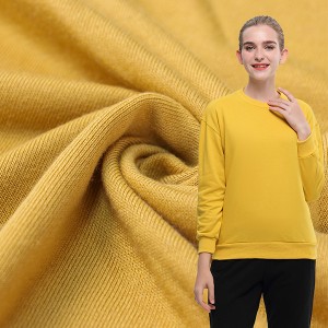 Обична бојадисана дебела француска териска ткаенина Добавувач на ткаенина за облека 100% полиестерска ткаенина за облека