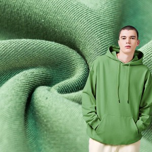 Custom Sweatshirt 100% Polyester Knitted Super Soft Fabric ຜ້າຂົນແກະທີ່ມີຄຸນນະພາບສູງສໍາລັບການເຮັດ Hoodies