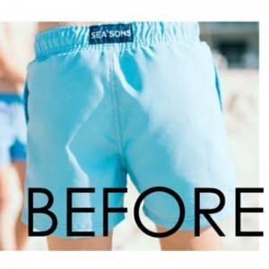 ខោខ្លី peach-twill ផ្ទាល់ខ្លួន Oem Fashion Swim boardshort Adult Mens Beach Shorts with water-activated ink