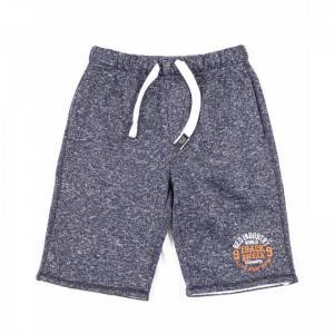 Pantalóns curtos de pista bigboys tecido catiónico con bordado de fíos AB para nenos shorts de adestramento de corte relaxado
