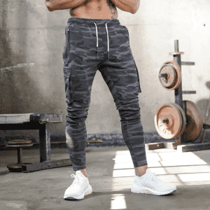 2020 nyaste Hip Hop Slim Fit träningsbyxor för män Atletisk joggingunderdel med sidotejp