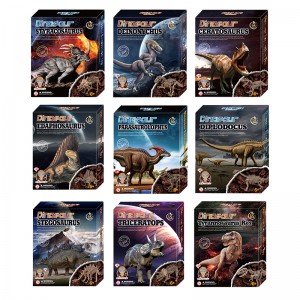 Kit de excavación de dinosaurios de gran venta, juguete STEM: 9 kits de excavación de dinosaurios diferentes