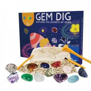 Dukoo 6 reali Gem dig kits għat-tħaffir out Stem Science Kit