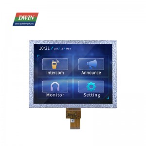 8,0-palcový 1024×768 LVDS 40PIN 0,5mm rozhranie 300nit IPS TFT LCD LI10768T080IA3098