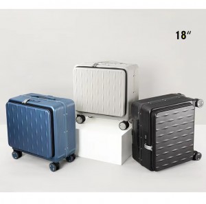 Ручная кладь 18-дюймовый легкий чемодан со спиннером и твердой поверхностью