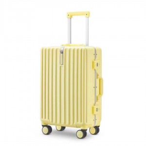 Су үткәрми торган һәм көчле 3pc троллейбус багаж чемоданы Алюминий каркасы белән куелган