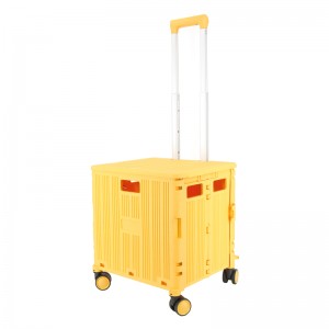 Foldable Utility Cart Rolling Crate Heavy Duty Shopping Cart