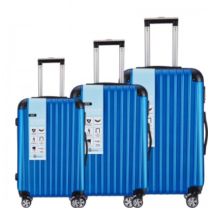 3 කෑලි කට්ටල ABS Spinner Suitcase අඟල් 20 අඟල් 24 අඟල් 28