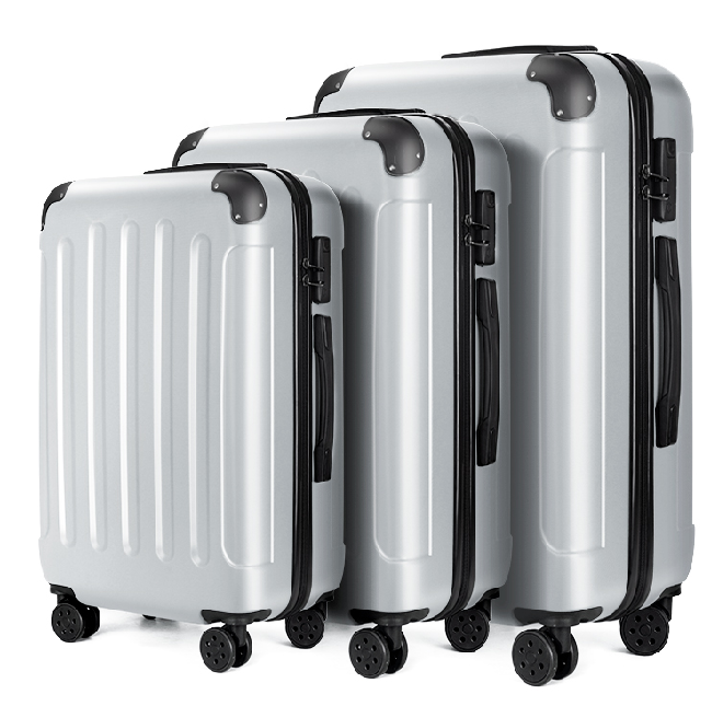 Расширяемый чемодан из 3 предметов для ручной клади, твердый чемодан-спиннер Избранное изображение