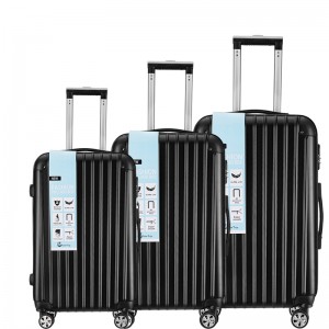 Komplete 3 copë ABS spinner valixhe 20 inç 24 inç 28 inç