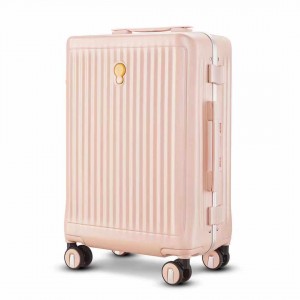 Алюминиевая ручная кладь для багажа, металлический чемодан без молнии для багажа 20 дюймов