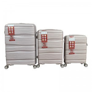 Set di valigie da trasporto da 3 pezzi: valigie con lato rigido in PP con ruote piroettanti