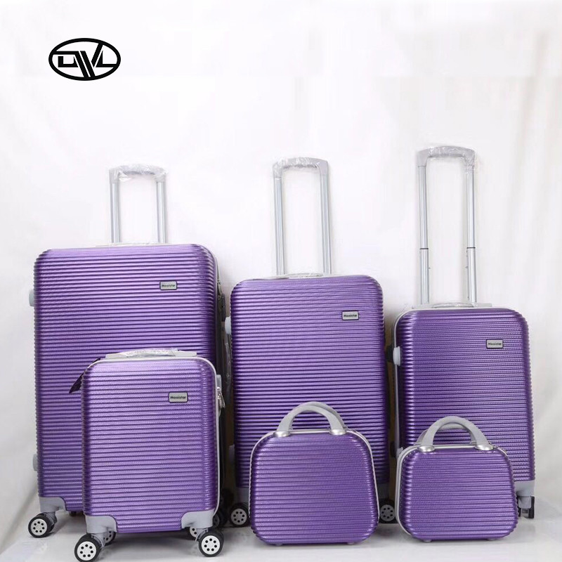 Hard-side Luggage Sets, nga adunay Dobleng Spinner Wheels, 20/24/28Suitcase