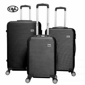 Kietos pusės bagažo rinkiniai su dvigubais ratukais, kelių dydžių lagaminų rinkiniai