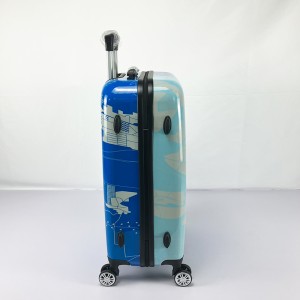Inay ロック付き印刷荷物ハードサイド スピナー スーツケース