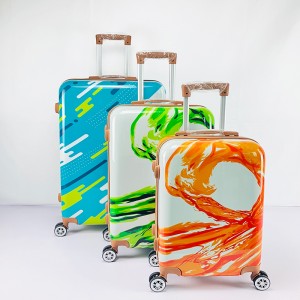 Gradient Pattern Hardside Spinner Wheel Luggage, Multicolor