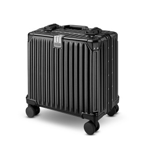ទម្ងន់ស្រាល និងធន់មិនជ្រាបទឹក 8 Spinner Silent Wheels Travel Suitcase Carry-On 20-Inch ជាមួយនឹងស៊ុមអាលុយមីញ៉ូម
