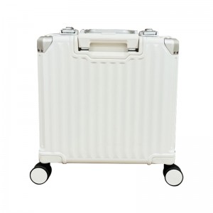 TSA құлпы бар 18 дюймдік қатты жағы жеңіл чемодан