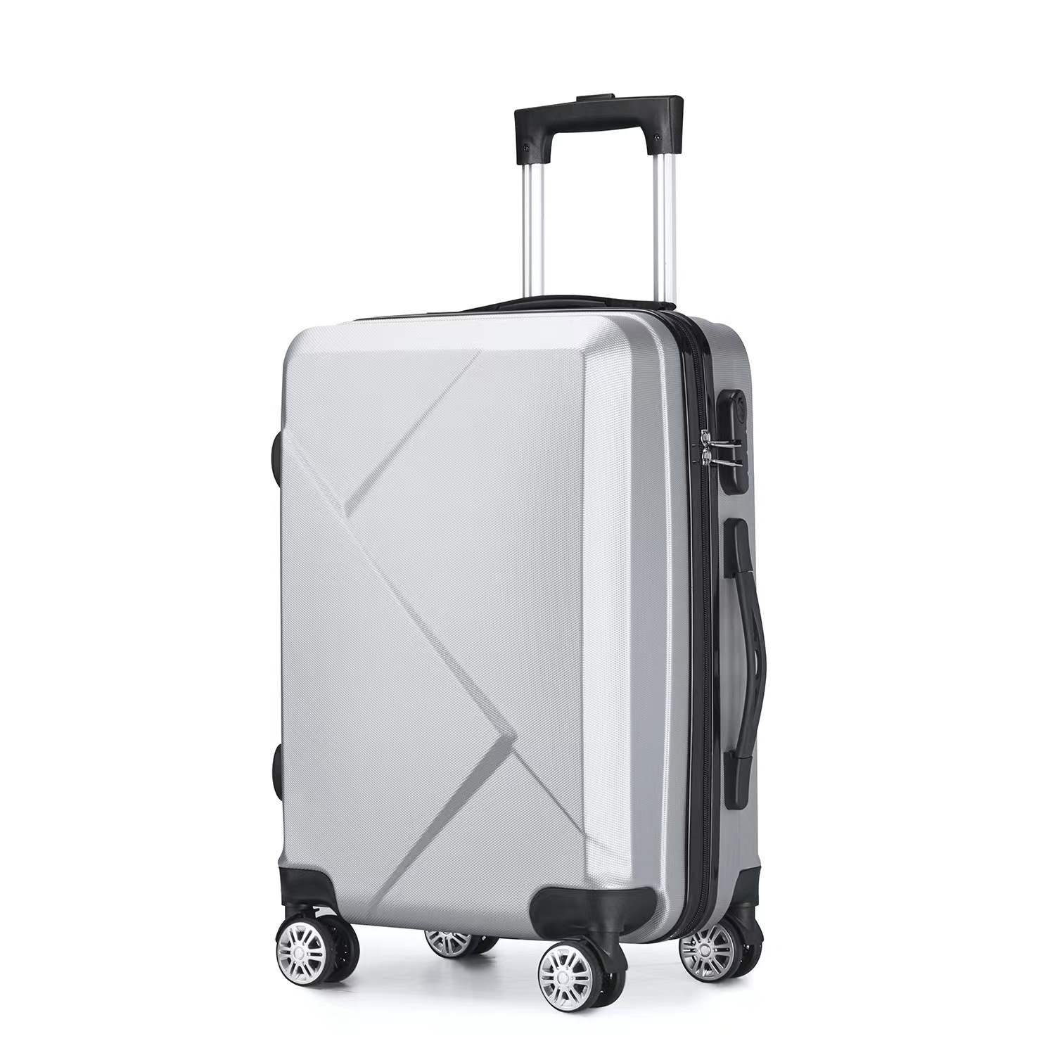Luggage Sets 3pcs Lightweight Trolley Travel ABS + PC Hard Plhaub Suitcase nrog 4 Spinner log