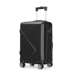 Akpa setịpụrụ 3pcs dị fechaa Trolley Travel ABS+ PC Hard Shell Suitcase nwere 4 Spinner wheel