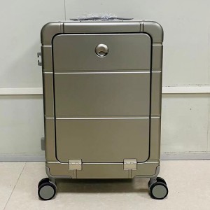 I-Carry On Airline Imithwalo Egunyaziwe enePocket Suitcase yangaphambili