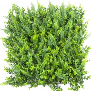 Anti-UV PE Artificial Hedge Boxwood Panels Green Plant Vertical Garden Art shrub Wall Maka Ime Ime N'èzí