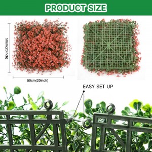 Uv Greenery Backdrop Wall Faux Eucalyptus Hedge لينڊ اسڪيپنگ مصنوعي Boxwood Hedge ديوار ٻوٽن جي
