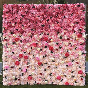 Parede de flores de verão rosa branca artificial 3d flor de hortênsia pano de fundo para decoração de palco de eventos de casamento