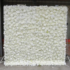 Ljetno cvijeće zidna umjetna bijela ruža 3d cvijet hortenzije zidna pozadina za dekoraciju pozornice vjenčanja