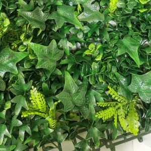 Штучная жывая агароджа з анты-УФ-пластыкам Панэлі з самшыта Зялёная расліна Вертыкальная садовая сцяна
