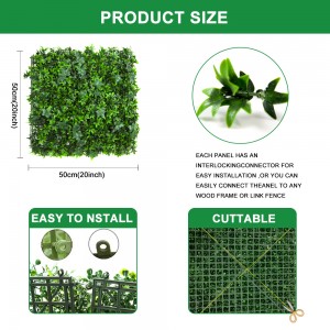 צמח מלאכותי קיר גן אנכי צמח פלסטיק גידור קיר תאשור פאנל גידור לקישוט הבית