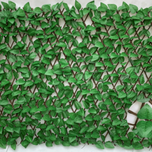 Haie de treillis de saule extensible de lierre artificiel clôture de feuilles en plastique rétractable artificielle